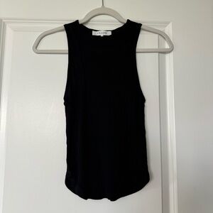 Frame Revolve black ribbed tank XS